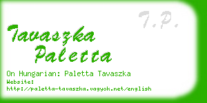 tavaszka paletta business card